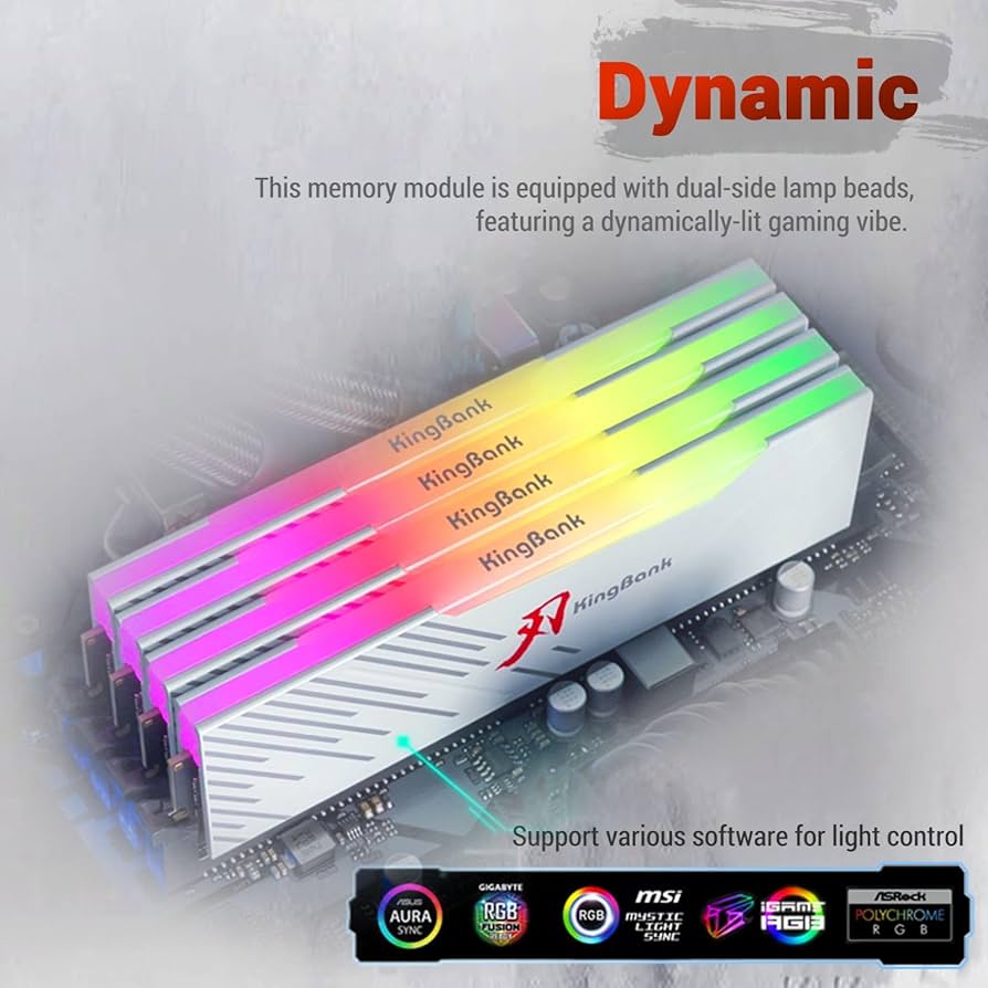 Computer Memory Ram KingBank Hynix RGB DDR4 32GB(2x16GB